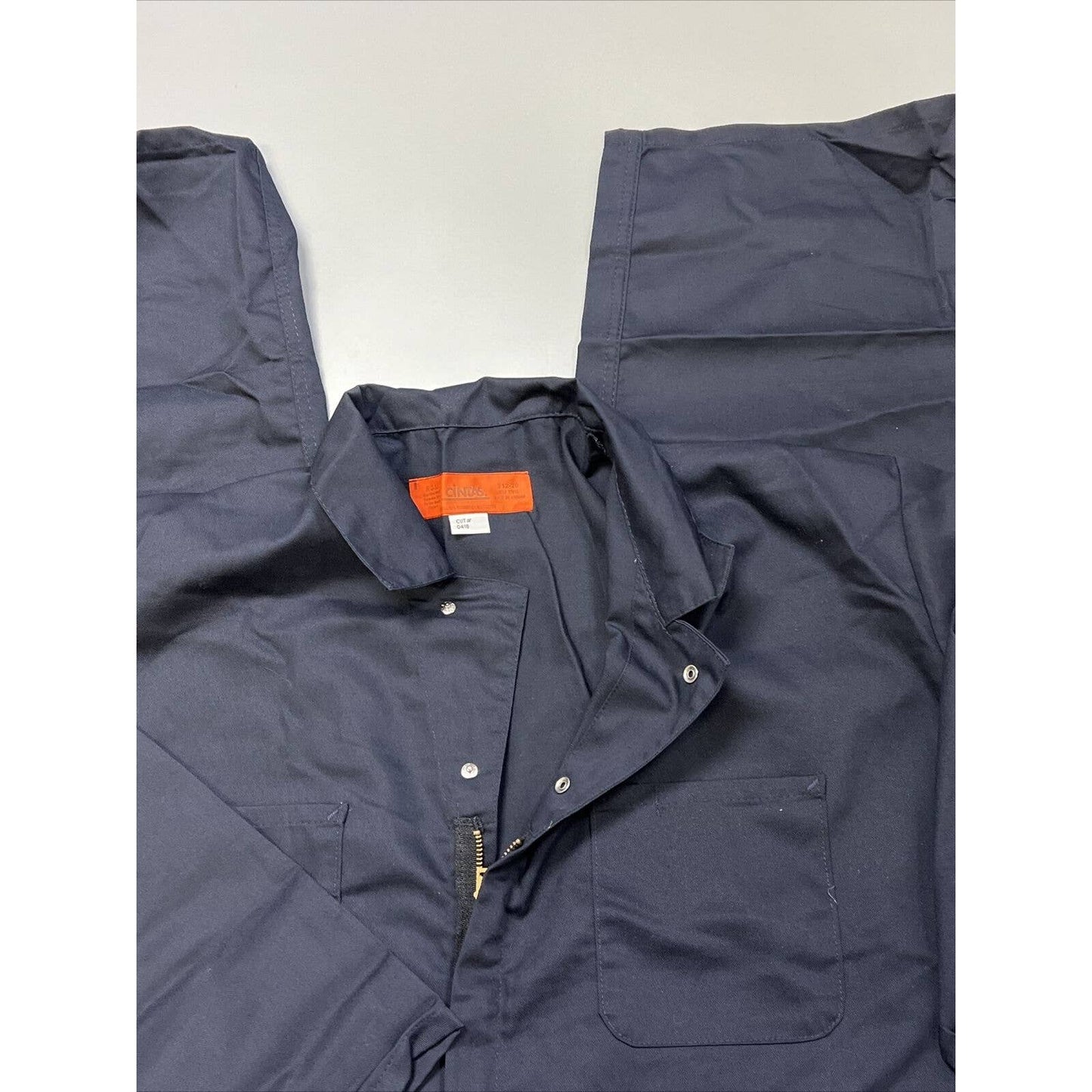 CINTAS Men's Navy Blue Zip Front Coverall 912-20 RN 17910 52 RG Michael Myers