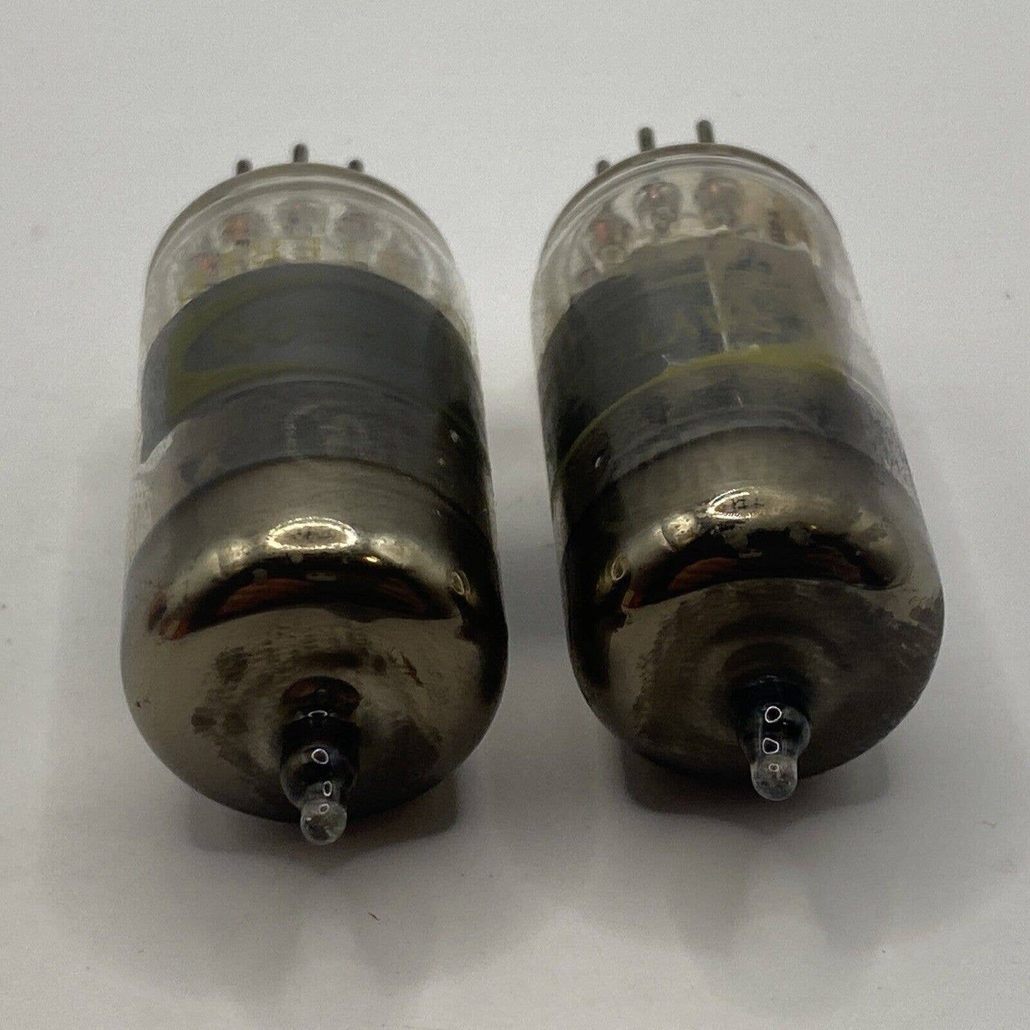 2 Raytheon 6GH8A Audio Amplifier Vacuum Tubes - Valves Matching Tested W Photos