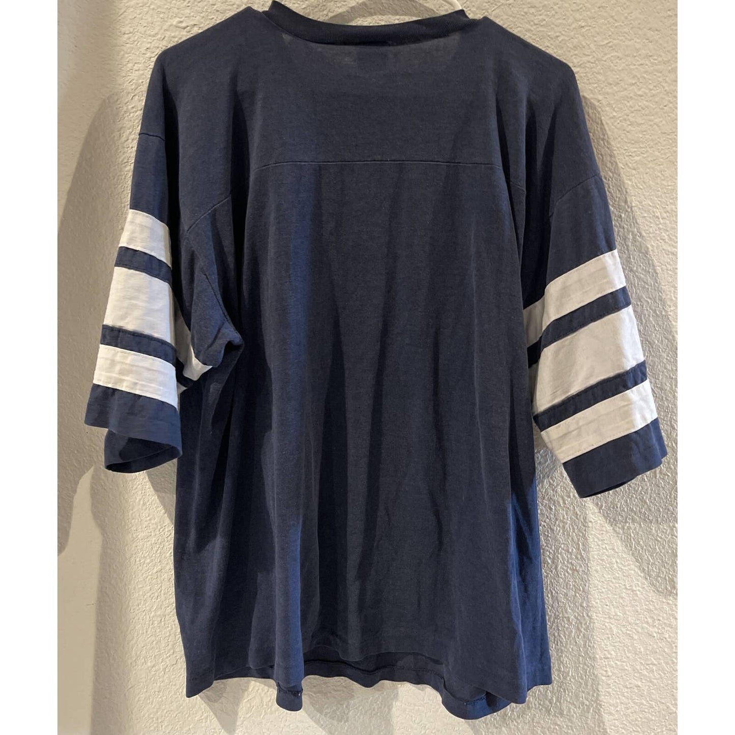 Vintage Rare 90s NFL GTE Telecommunication Consultant Navy Football Shirt Logo 7