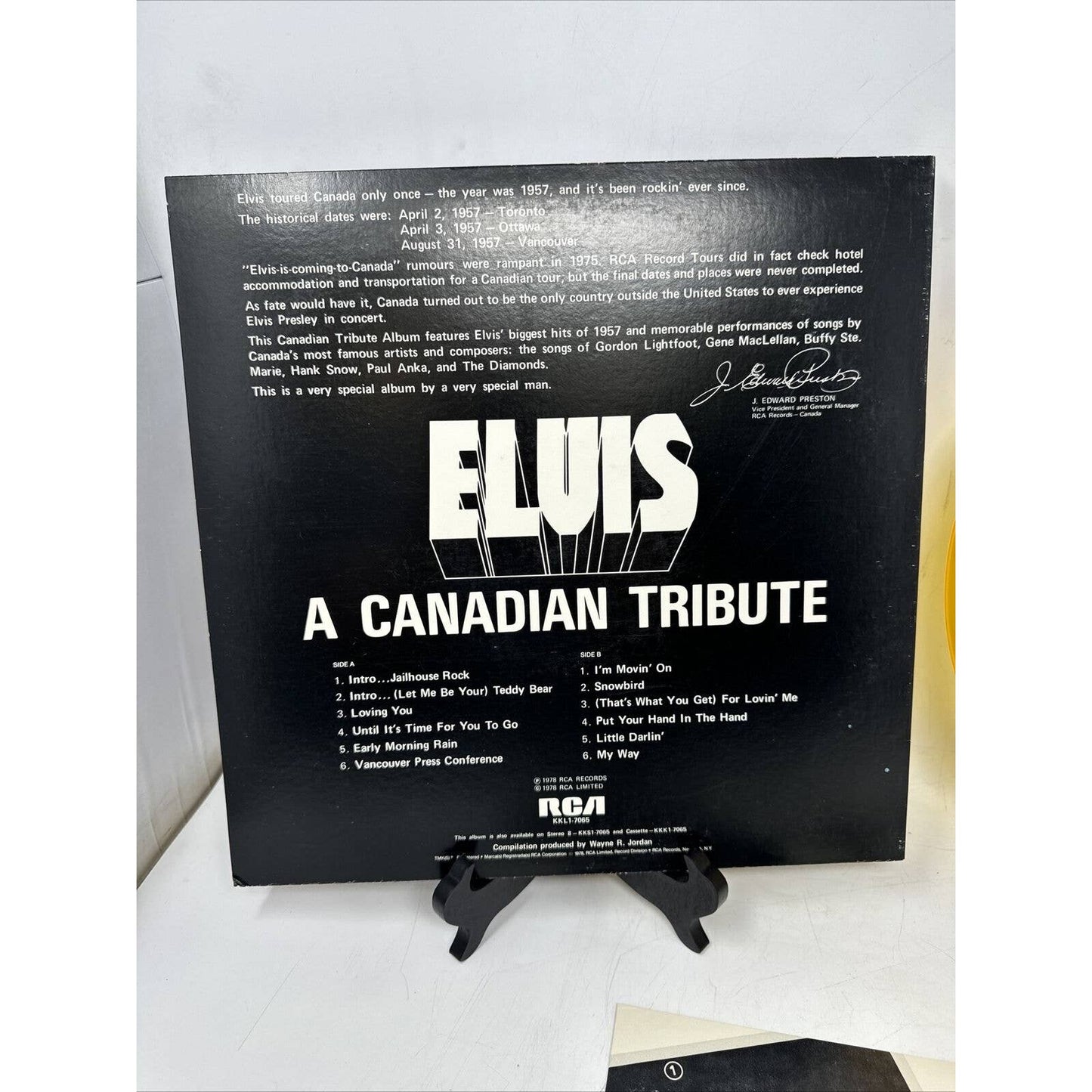 ELVIS "Canadian Tribute" 1978 (RCA/KKL1-7065/YELLOW VINYL/CANADA) RARE NM NICE!
