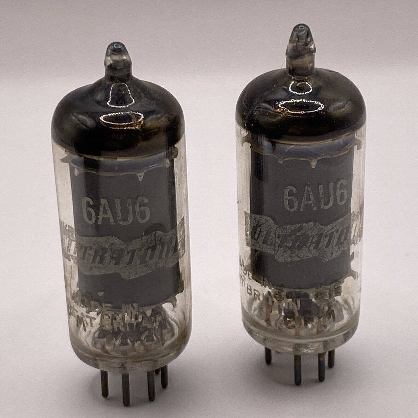 2 Vintage Ultratone 6AU6/CV2524 Vacuum Tubes Amplifier Valve - Tested W Photos!