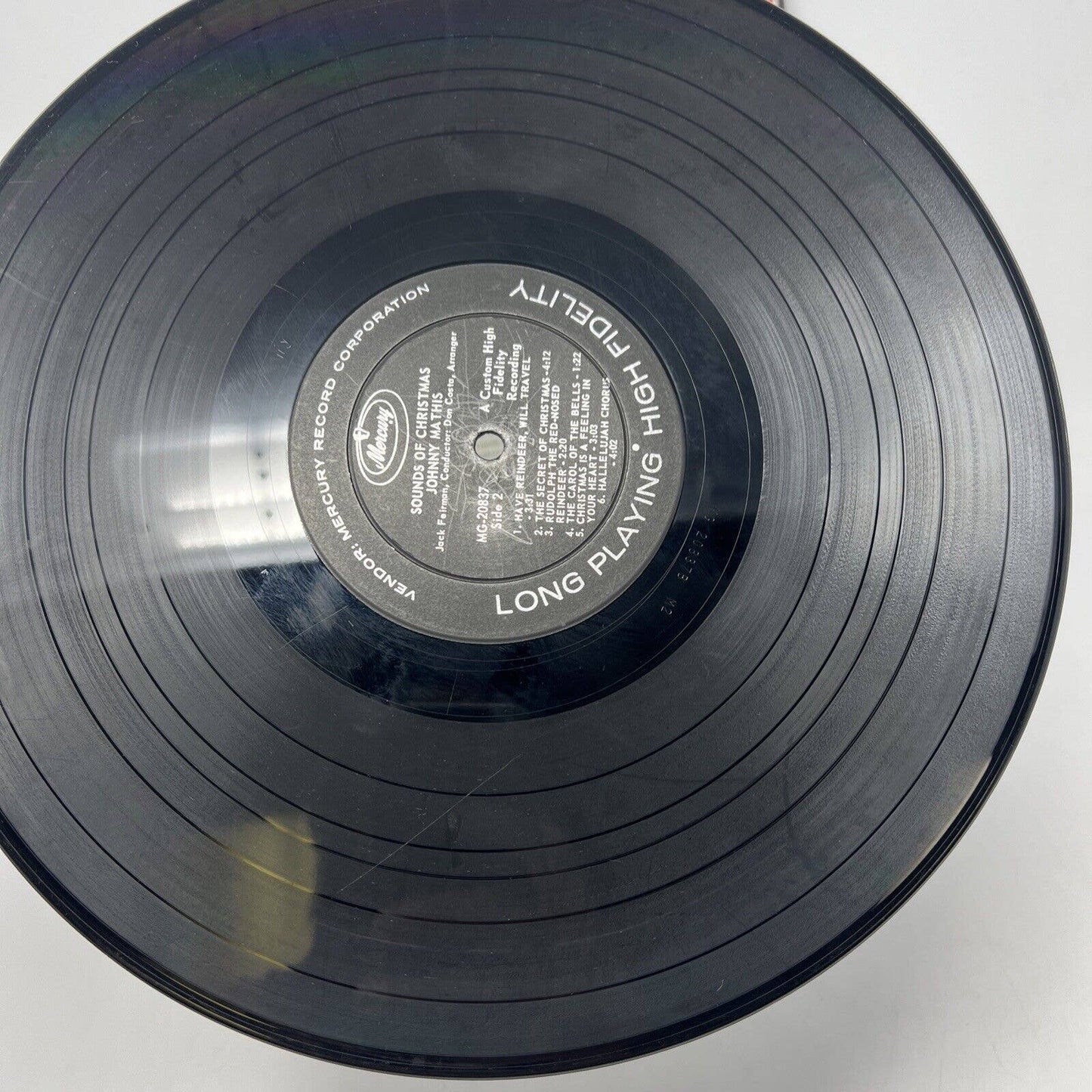 Johnny Mathis Sound of Christmas Music Vinyl Record Mercury Records Shrink Hype