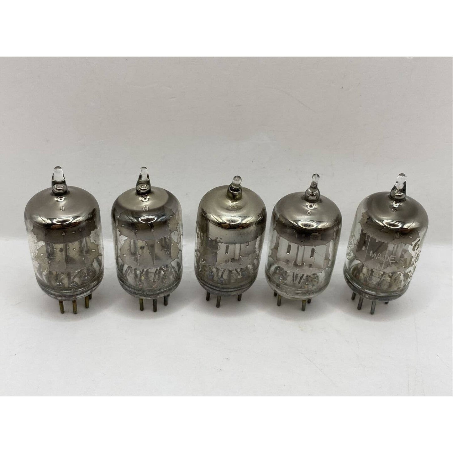5 - General Electric GE 6AL5 Radio Valve Vacuum Tubes - Tested With Photos!