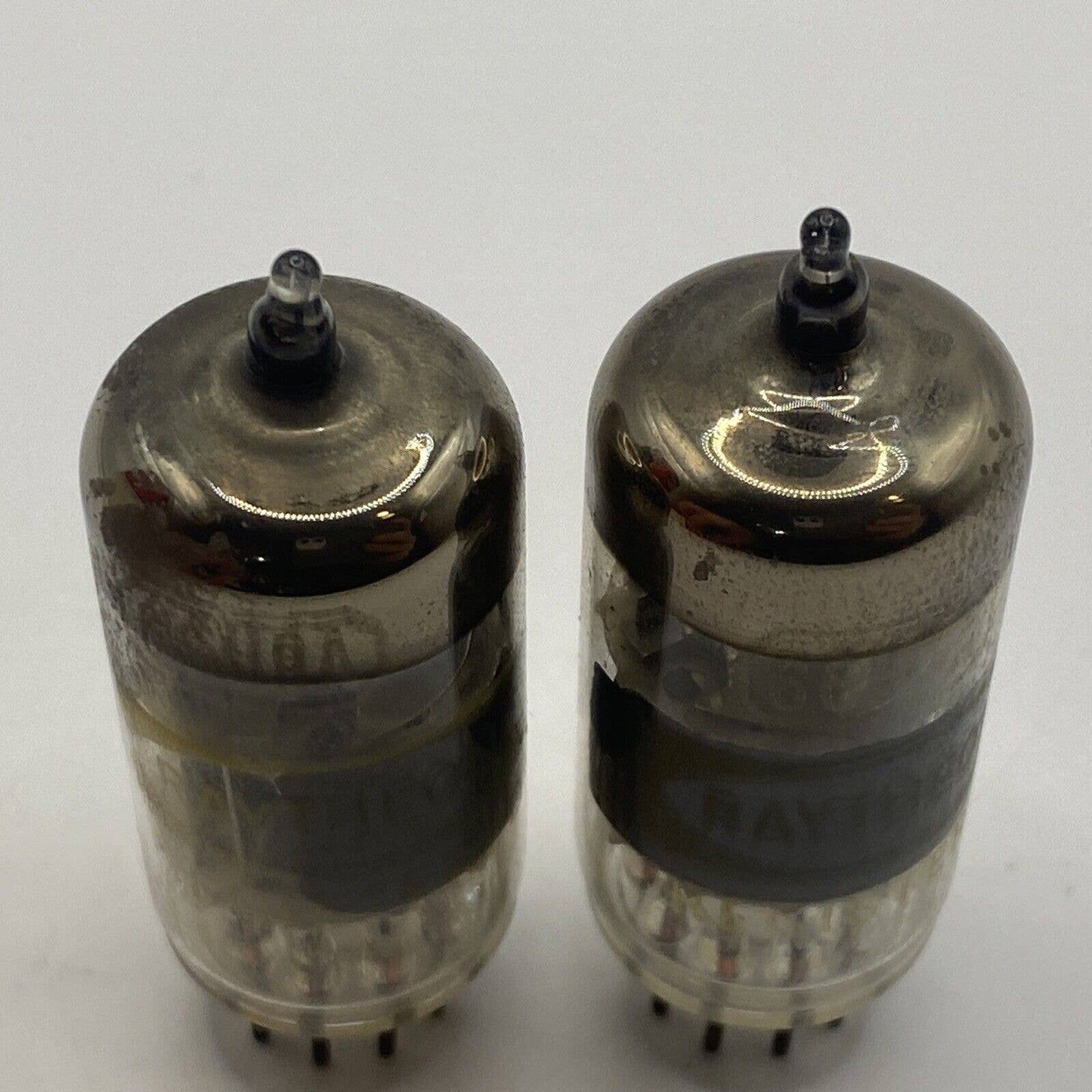 2 Raytheon 6GH8A Audio Amplifier Vacuum Tubes - Valves Matching Tested W Photos