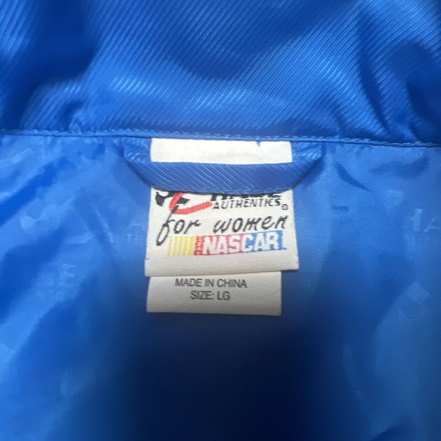 Chase Authentics Jacket Women L NASCAR Racing Elliott Sadler 38 M&M's Baby Blue!