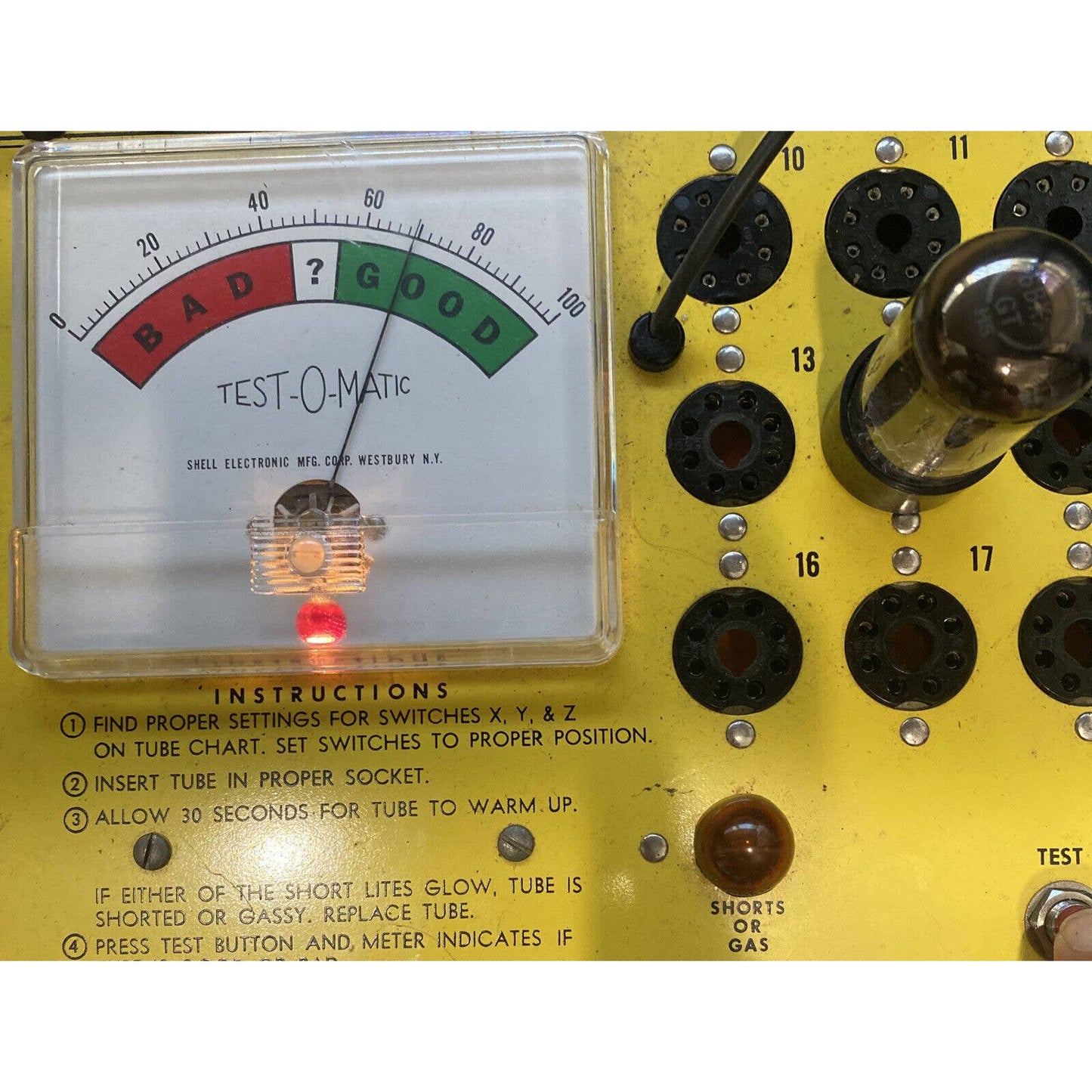 6BX7GT Vacuum Tube - Dual Triode - Chief- Made In USA - Tested With Photos!