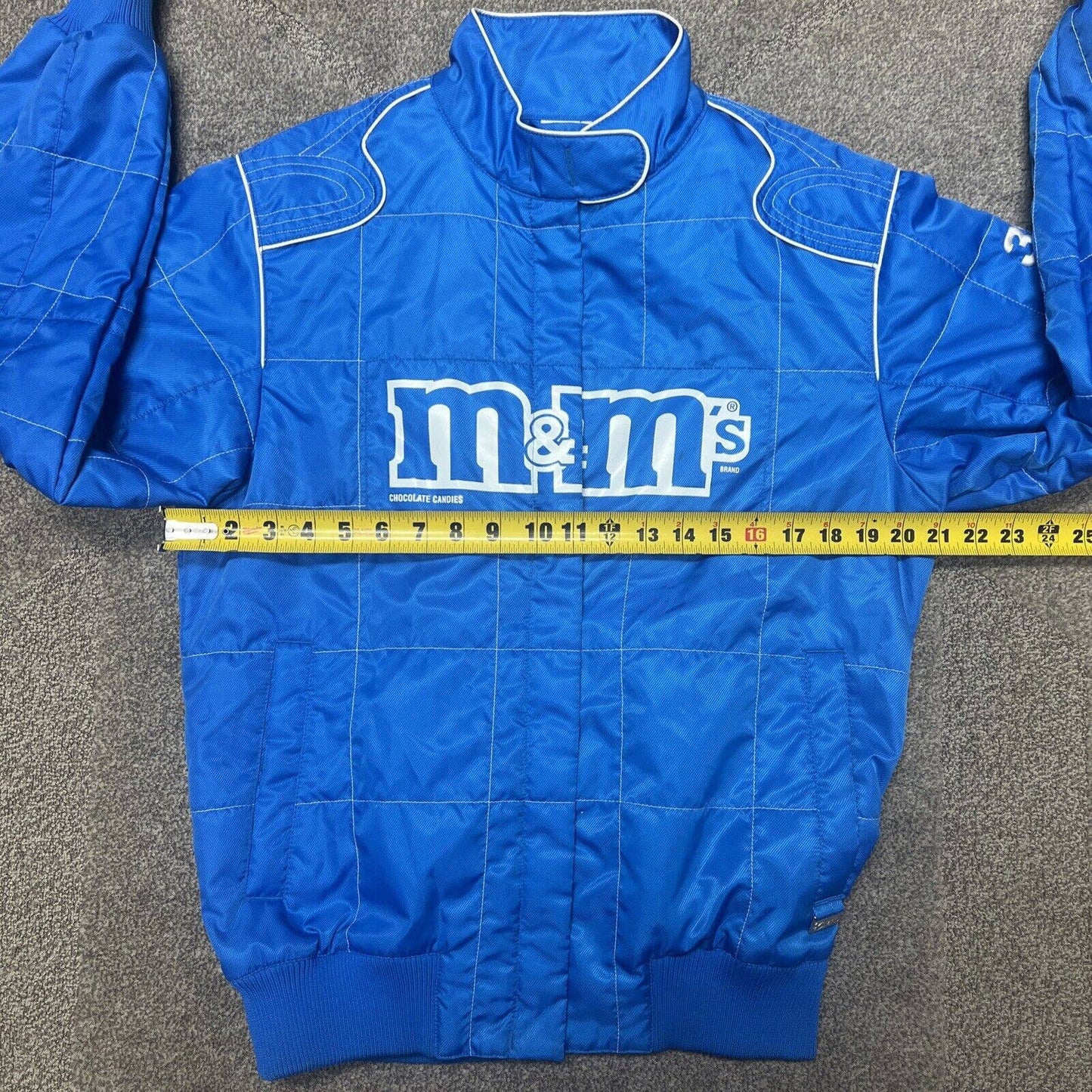Chase Authentics Jacket Women L NASCAR Racing Elliott Sadler 38 M&M's Baby Blue!