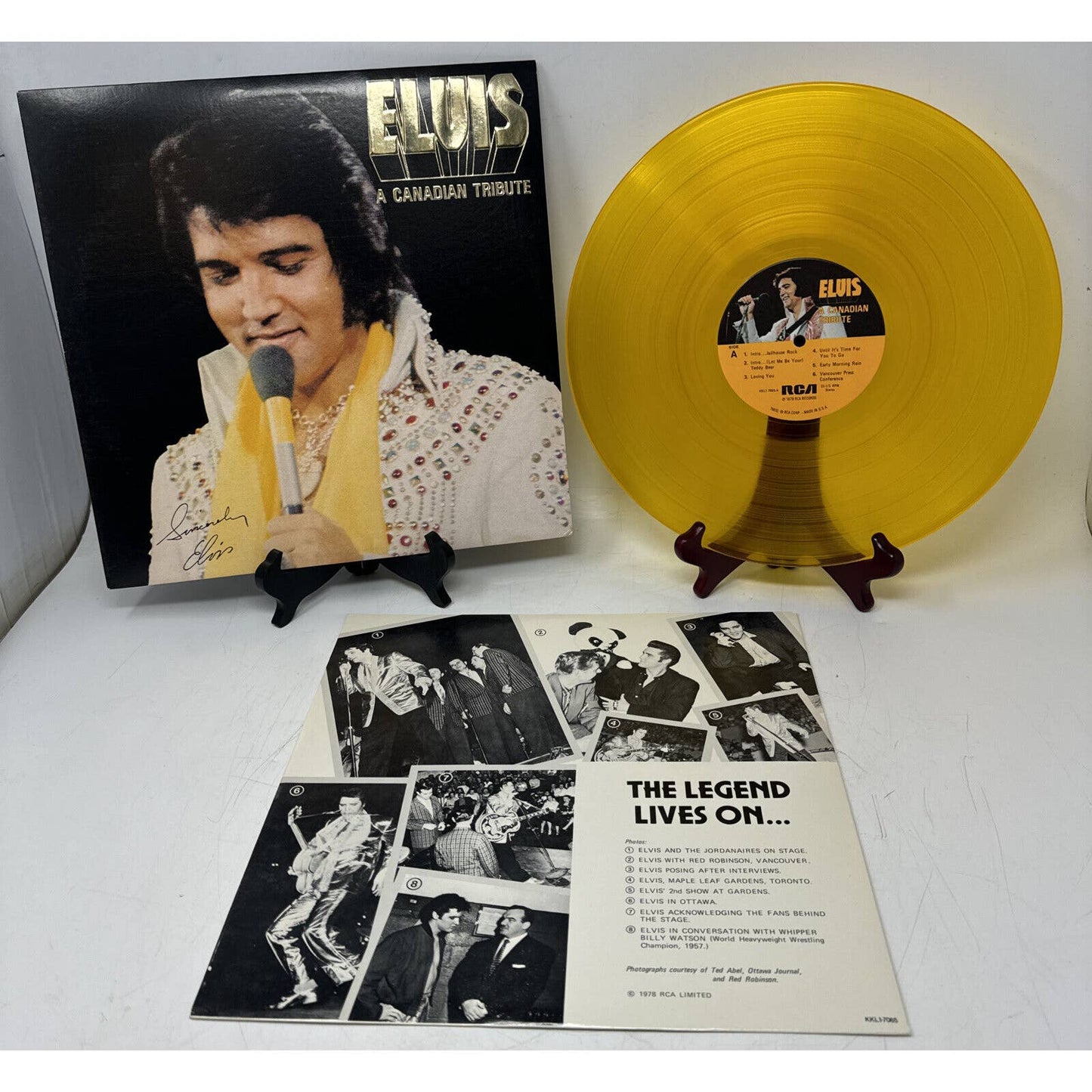 ELVIS "Canadian Tribute" 1978 (RCA/KKL1-7065/YELLOW VINYL/CANADA) RARE NM NICE!