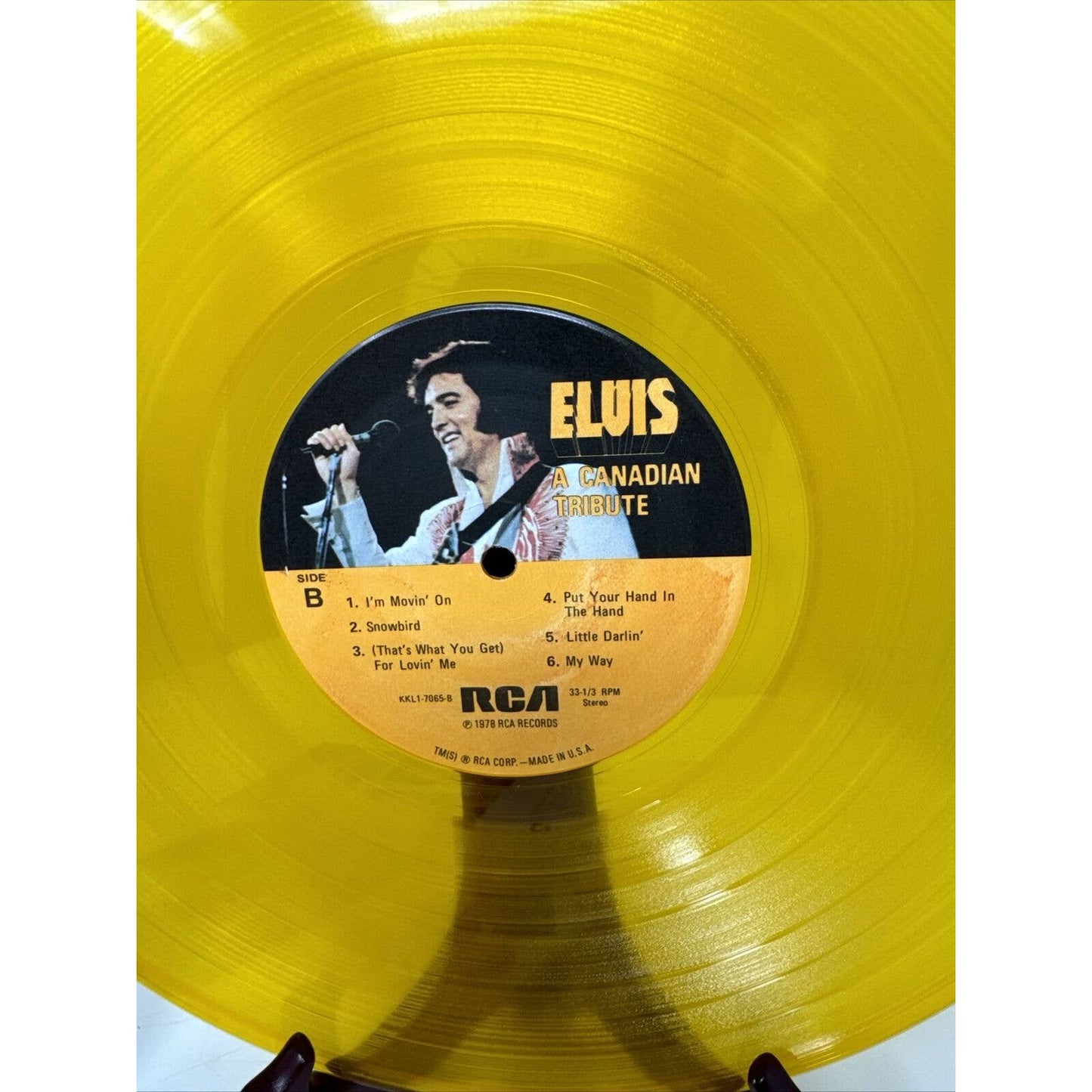 ELVIS "Canadian Tribute" 1978 (RCA/KKL1-7065/YELLOW VINYL/CANADA) RARE NM NICE!