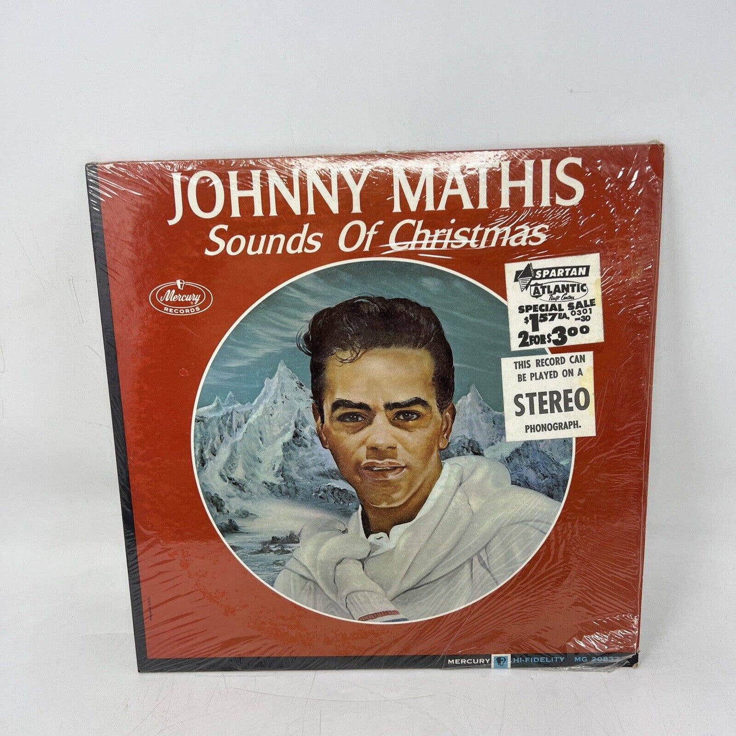 Johnny Mathis Sound of Christmas Music Vinyl Record Mercury Records Shrink Hype