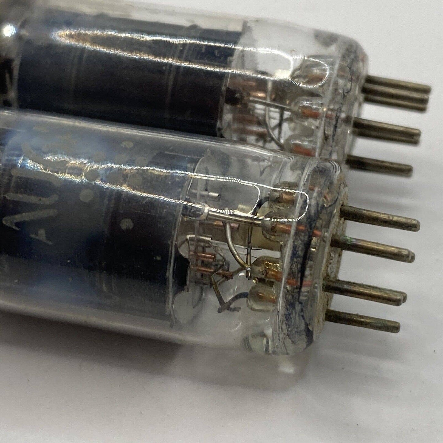 2 6AU6A vacuum tube GE Amp Ham Radio - pentode - Close Match Pair Tested W Photo