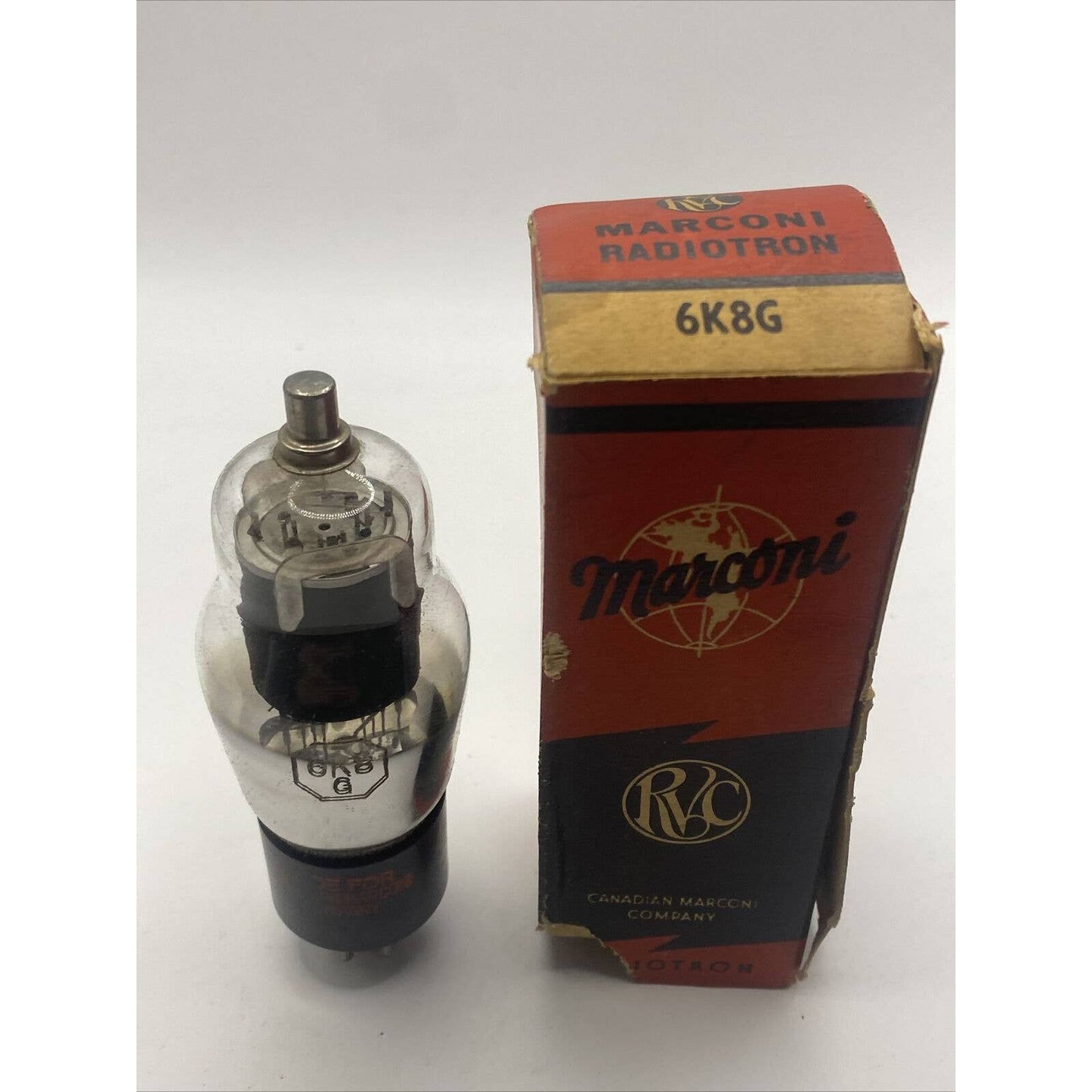6K8G Marconi Vacuum Tube - Amplifier - Radio Valve - RARE Tested With Photos!