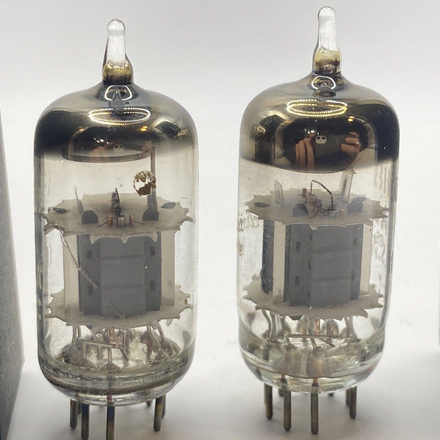 2 GE 6GH8A Audio Amplifier Vacuum Tubes - Valves Matching Tested W Photos