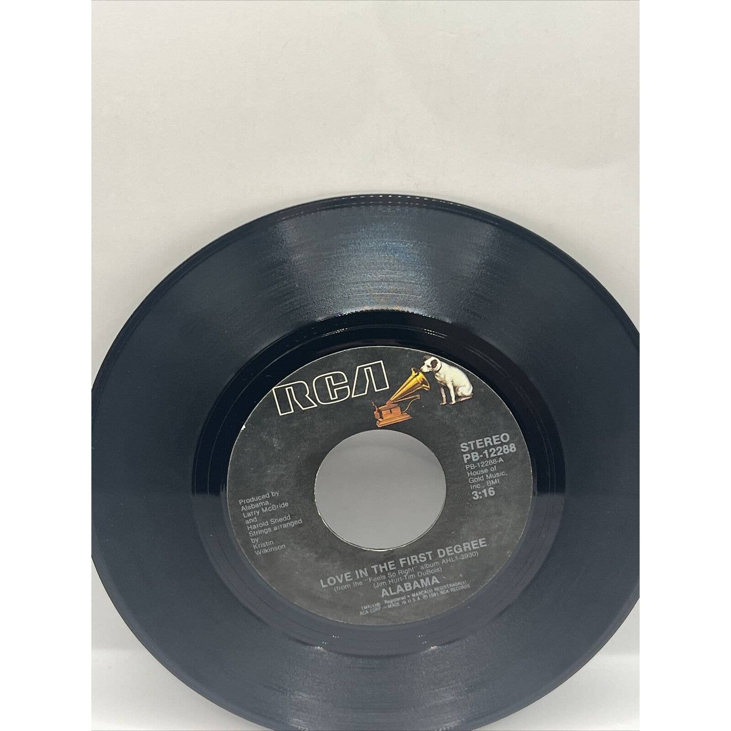 Alabama Love In The First Degree / Ride The Train Record 45 1981 Vinyl Album