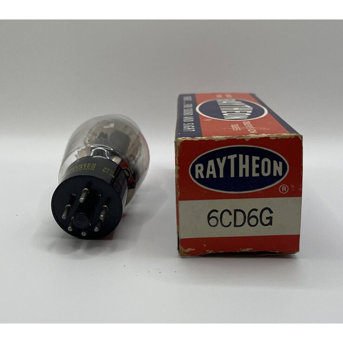 Raytheon 6CD6G 6CD6 Vacuum Tube Made In USA NOS Ampllfier Radio Valve