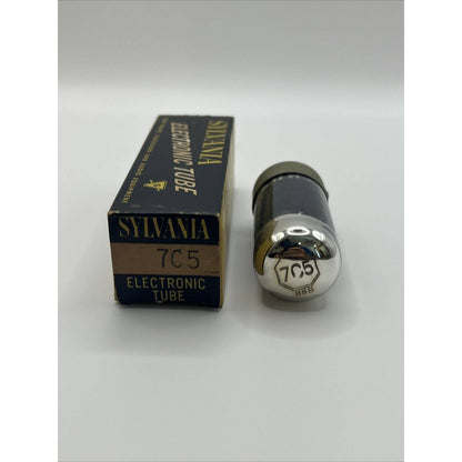 Rare True NOS Sylvania USA 7C5 Black Vacuum Tube 100% Electronic Tube TESTED