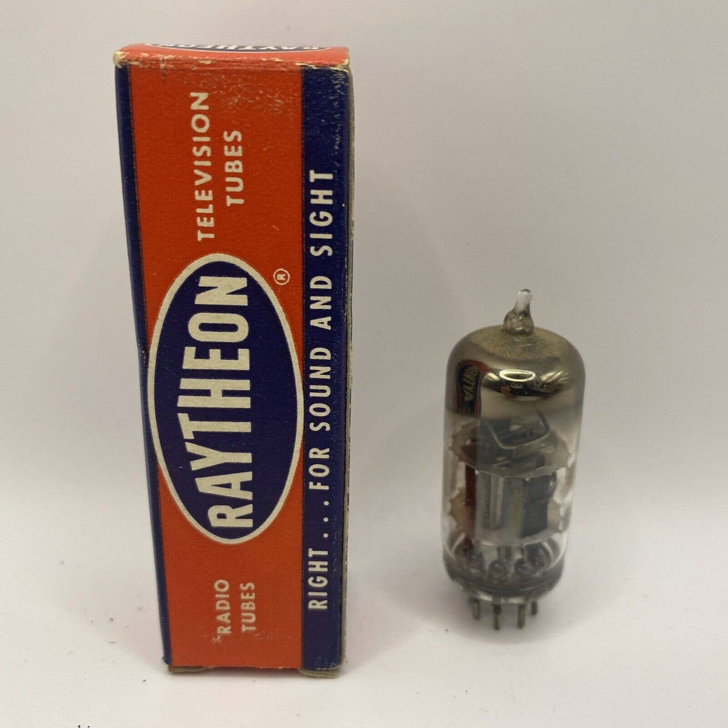 6BC5 Raytheon Electron/ Vacuum Tube w/ Box TESTED With Photos!