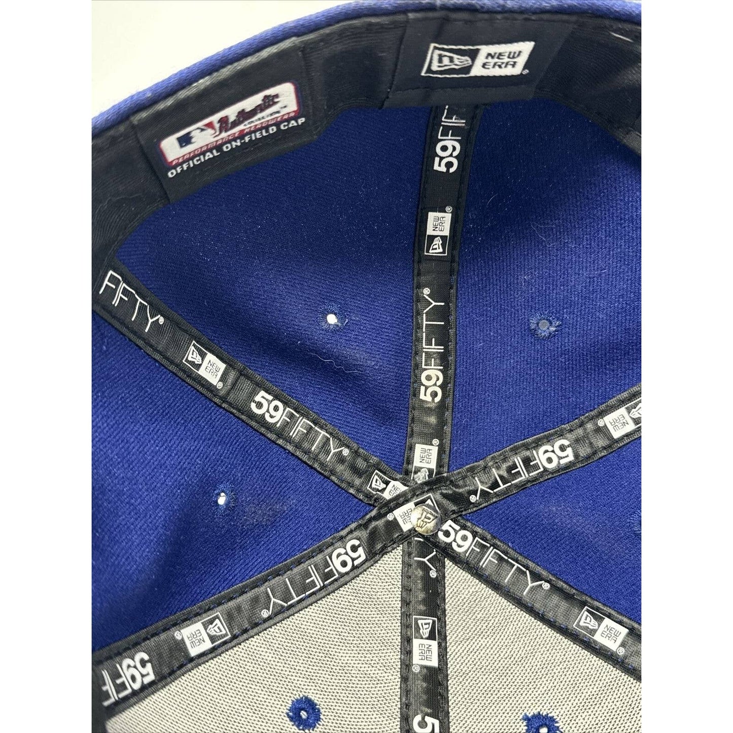 New Era 59Fifty Los Angeles LA Dodgers Game Fitted Hat (Dark Royal) MLB Cap !