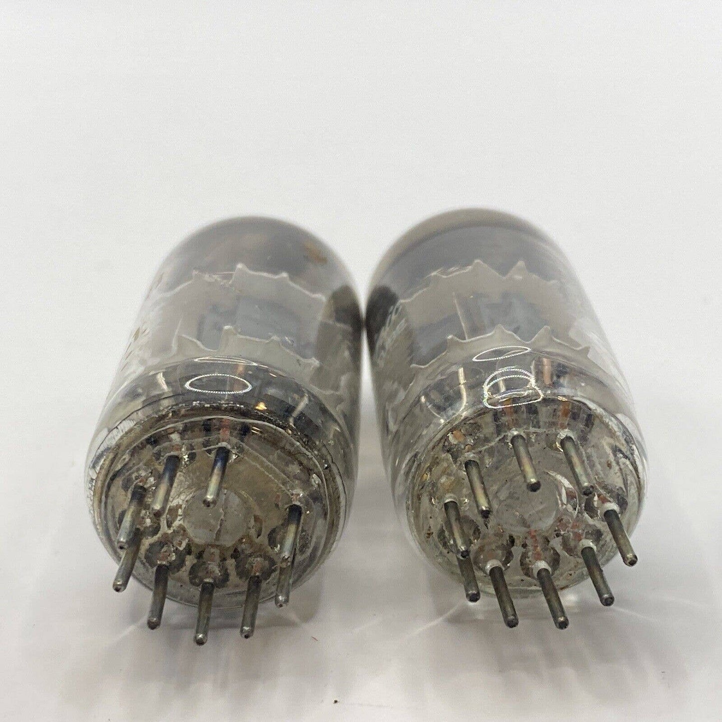 2 GE 6GH8A Audio Amplifier Vacuum Tubes - Valves Matching Tested W Photos