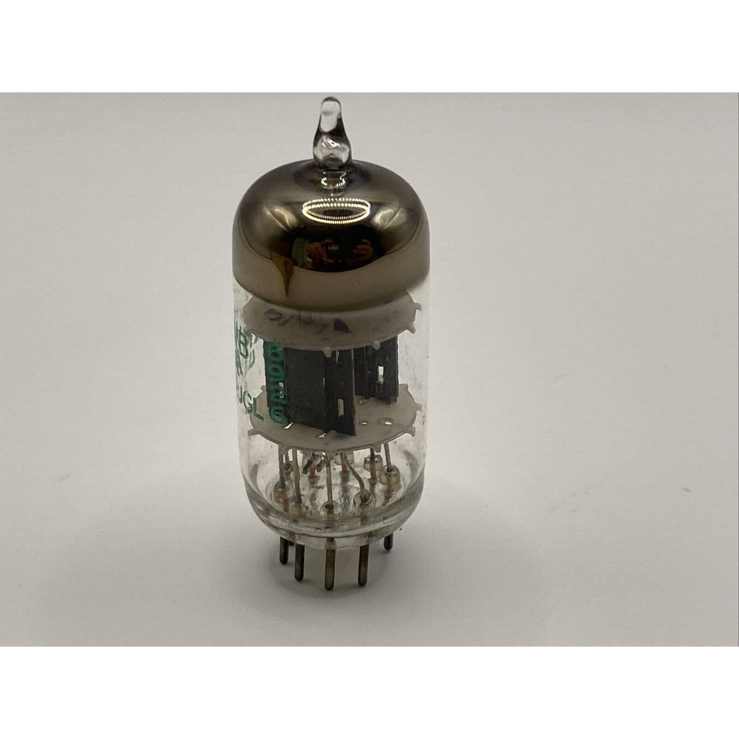 VINTAGE SYLVANIA 12AT7WB / ECC81 TUBE BLACK PLATE HALO GETTER Tested W Photos!