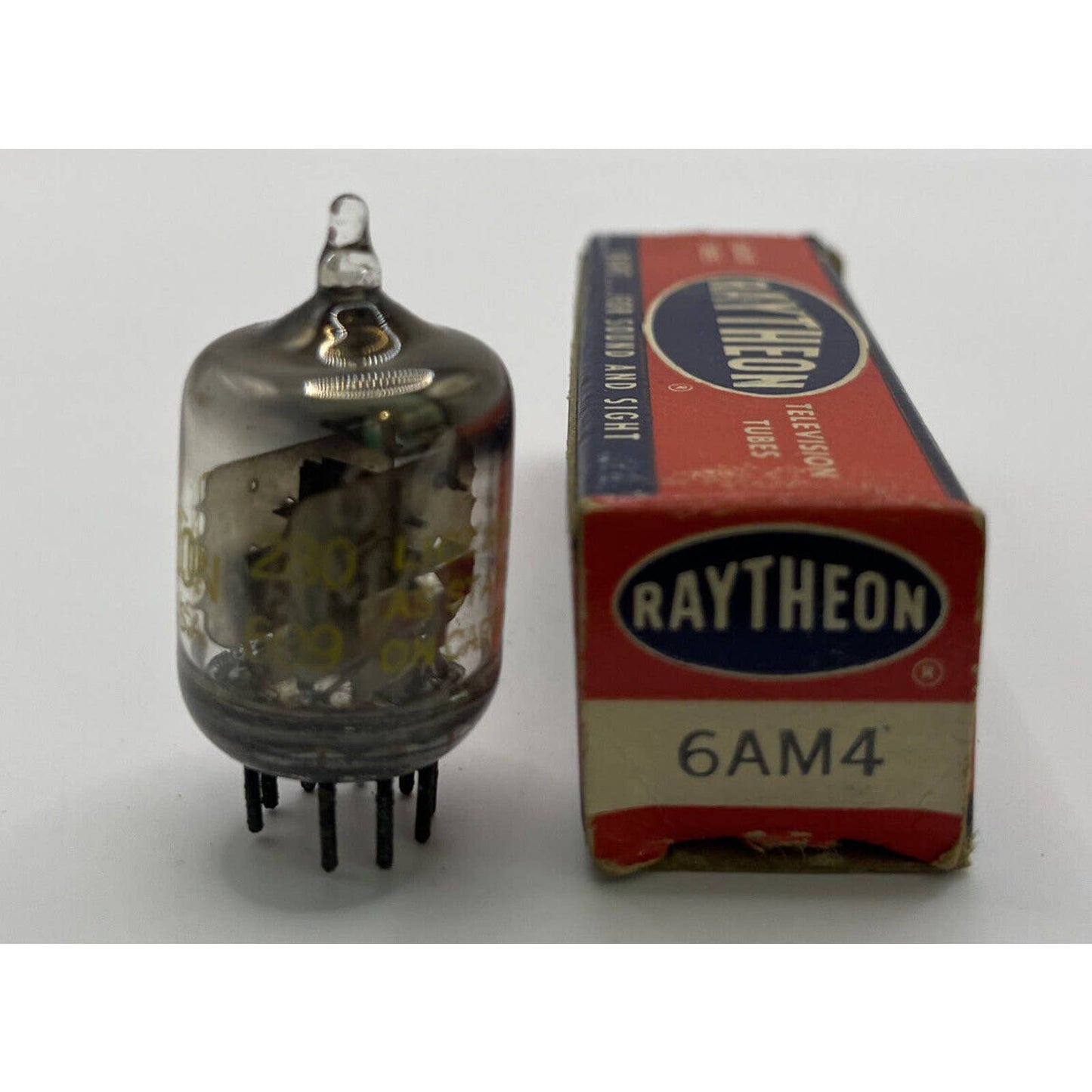 RAYTHEON 6AM4 VACUUM TUBE NOS Amplifier / Rectifier Valve