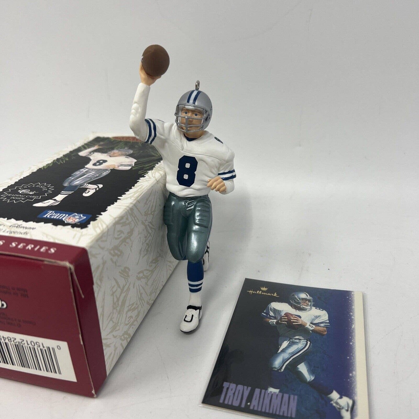 Troy Aikman Dallas Cowboy 1996 Hallmark Football Legends With Card Christmas