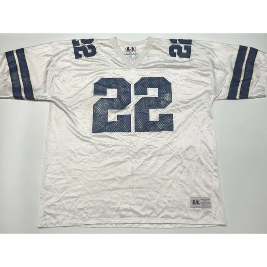 Vintage White Mens XXL #22 Emmitt Smith Jersey Logo Athletic NFL Dallas Cowboys