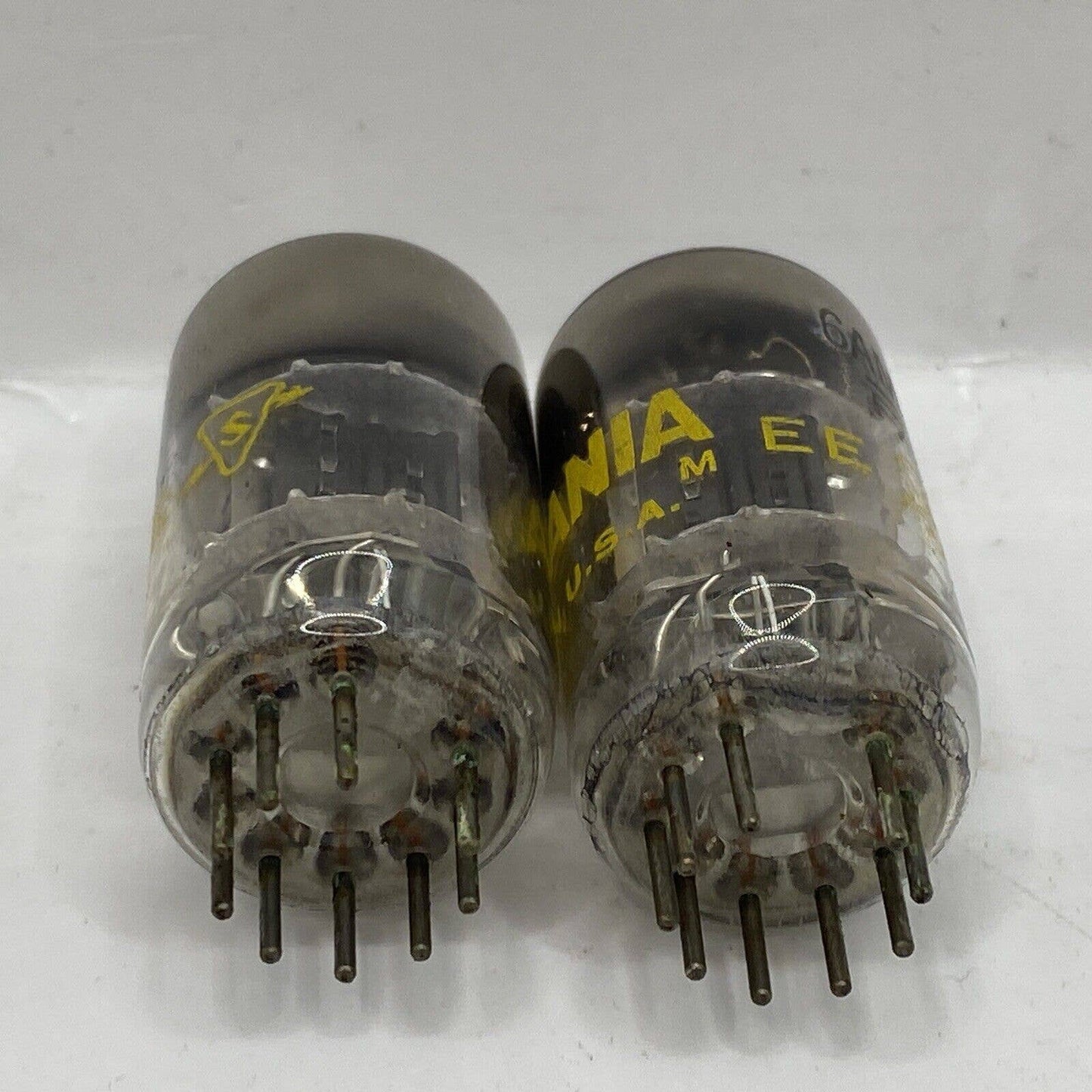 2 - Sylvania 6AM8A /6AM8 Vacuum Tube Amp Amplifier Ham Tested With Photos Match