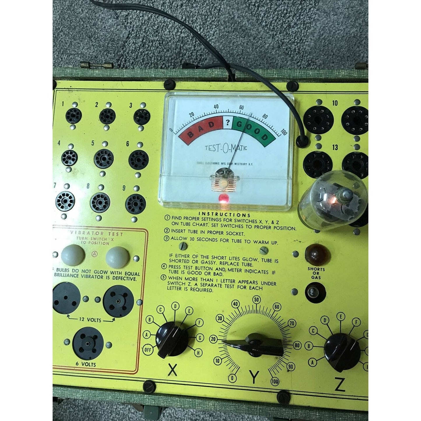 Sylvania 12CU6 Beam Power TV Amplifier Valve TESTED - GUARANTEED!