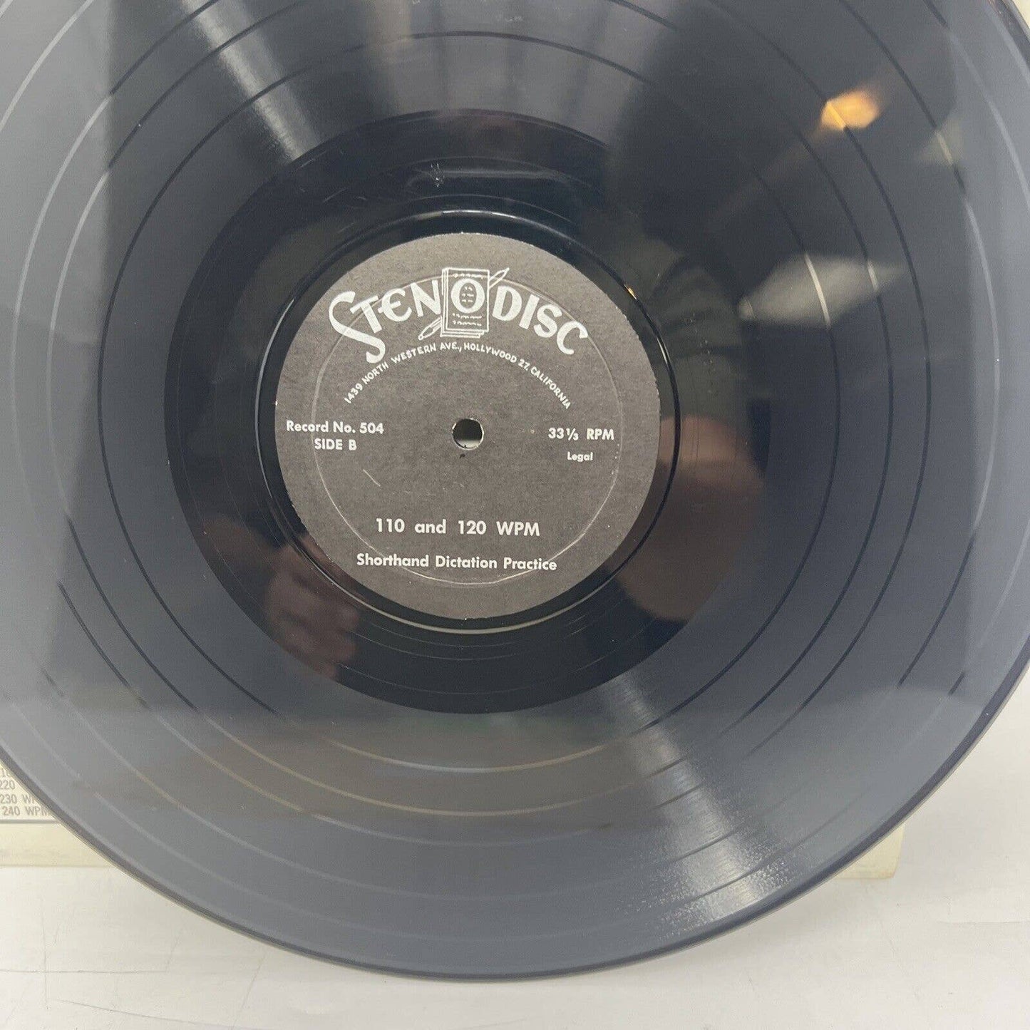 Stenodisc Actual Business Letters Record No. 7 Volume 504 Educational Vinyl