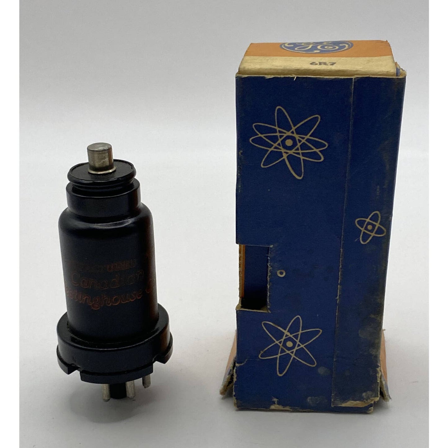 GE Westinghouse 6R7 vacuum tube - Amplifier - Radio - Tv Valve - In Box TESTED!
