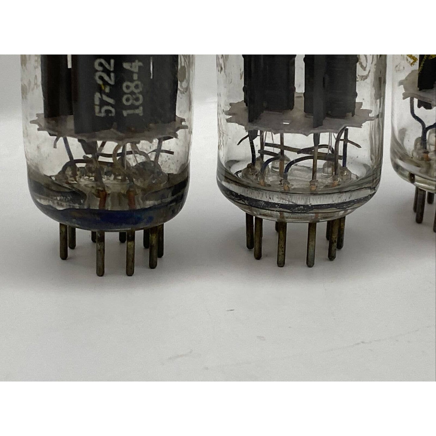 12AU7A ECC82 x 3 Vacuum Tubes Amp Amplifier USA Gray Plate Tested W Photos!