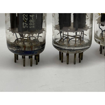 12AU7A ECC82 x 3 Vacuum Tubes Amp Amplifier USA Gray Plate Tested W Photos!