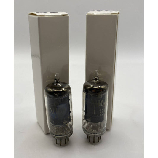 2 6AU6A vacuum tube GE Amp Ham Radio - pentode - Close Match Pair Tested W Photo