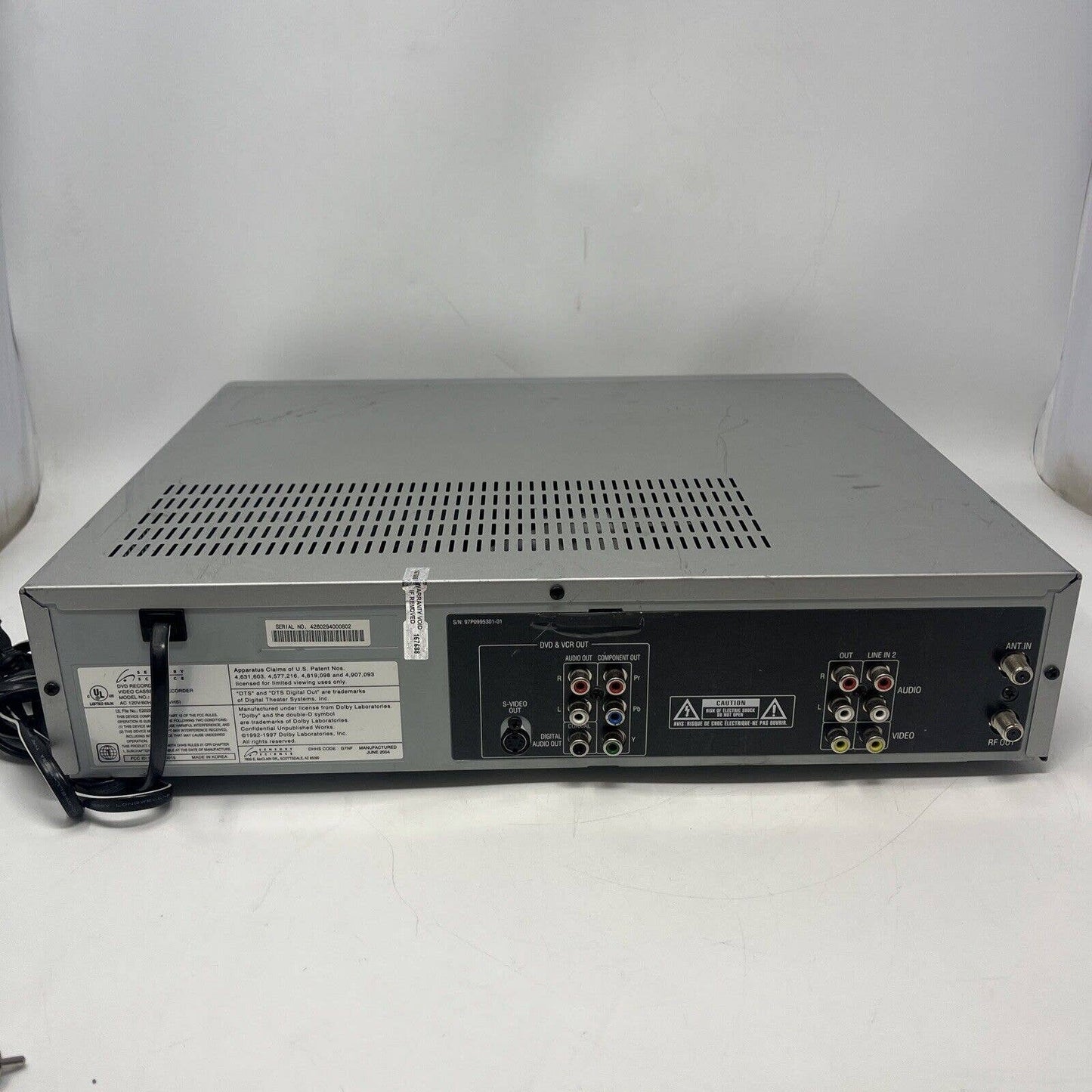 Sensory Science Model SV294 Combo DVD Recorder & VHS Recorder VCR HI-FI Player