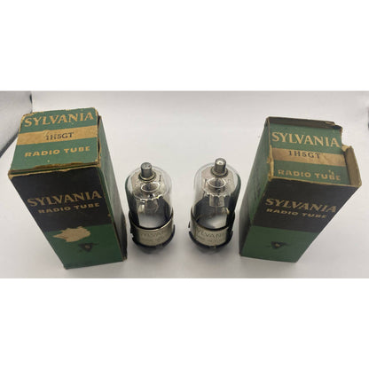 1H5GT 2 New Pair Sylvania Radio Audio Vacuum TV Tubes - Vintage - Rare