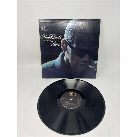 1967 Ray Charles Invites You To Listen Vinyl LP ABC Records ABC 595 Funk & Soul