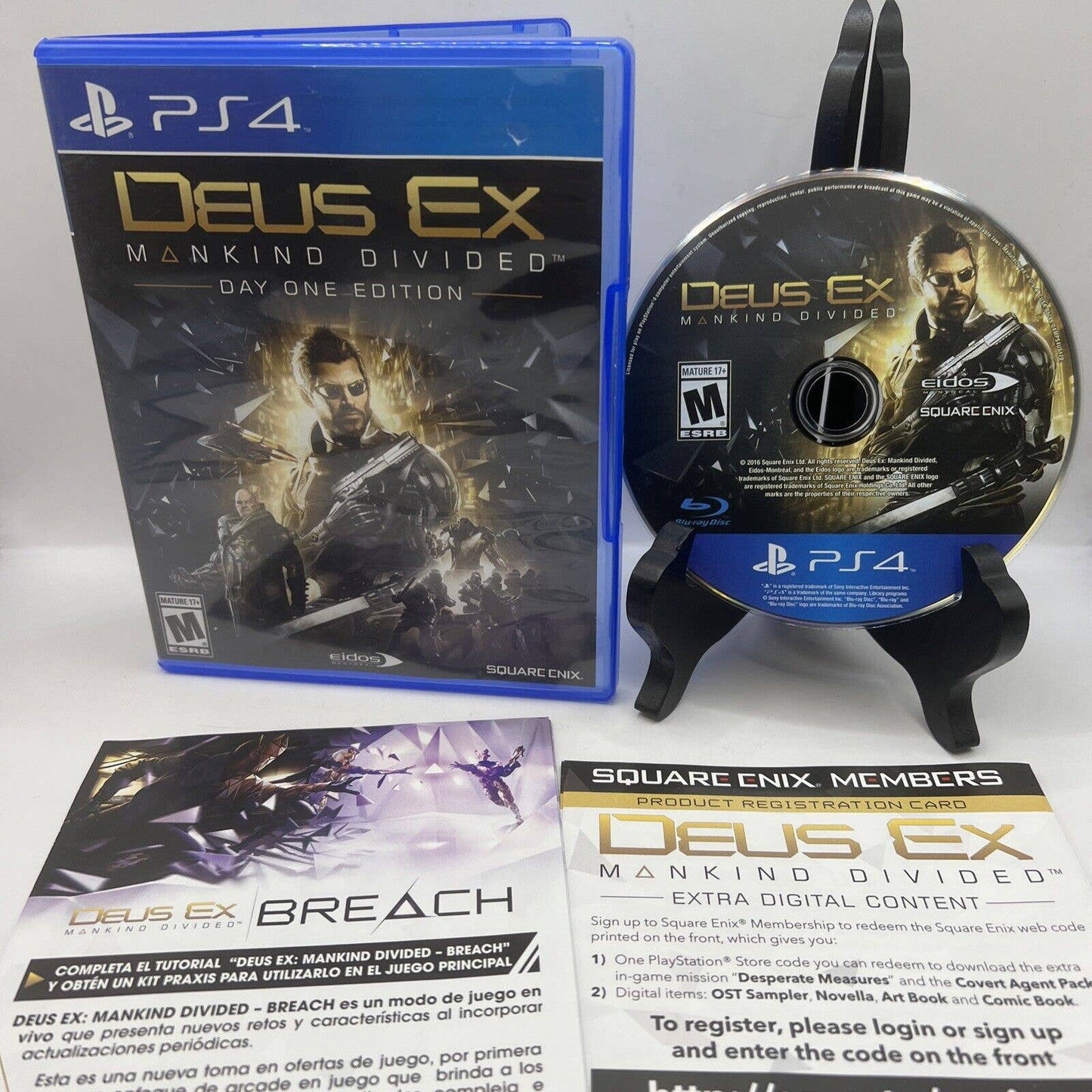 Deus Ex: Mankind Divided 2016 Day One Edition (PlayStation 4 PS4) - Complete