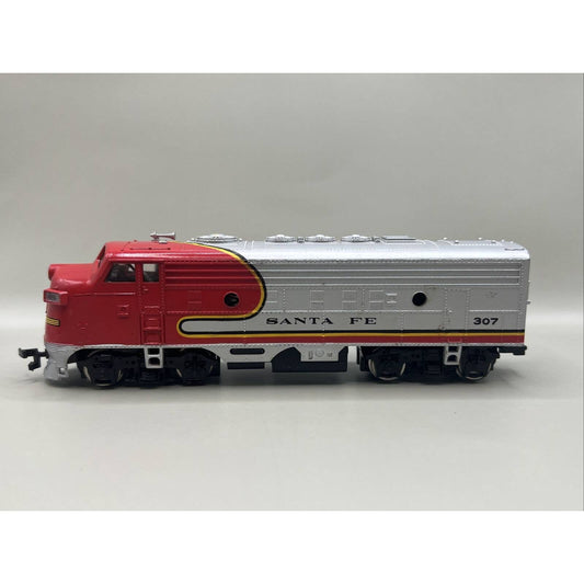 Bachmann Vintage Ho Powered Diesel Locomotive Engine Santa Fe 307 Silver Train