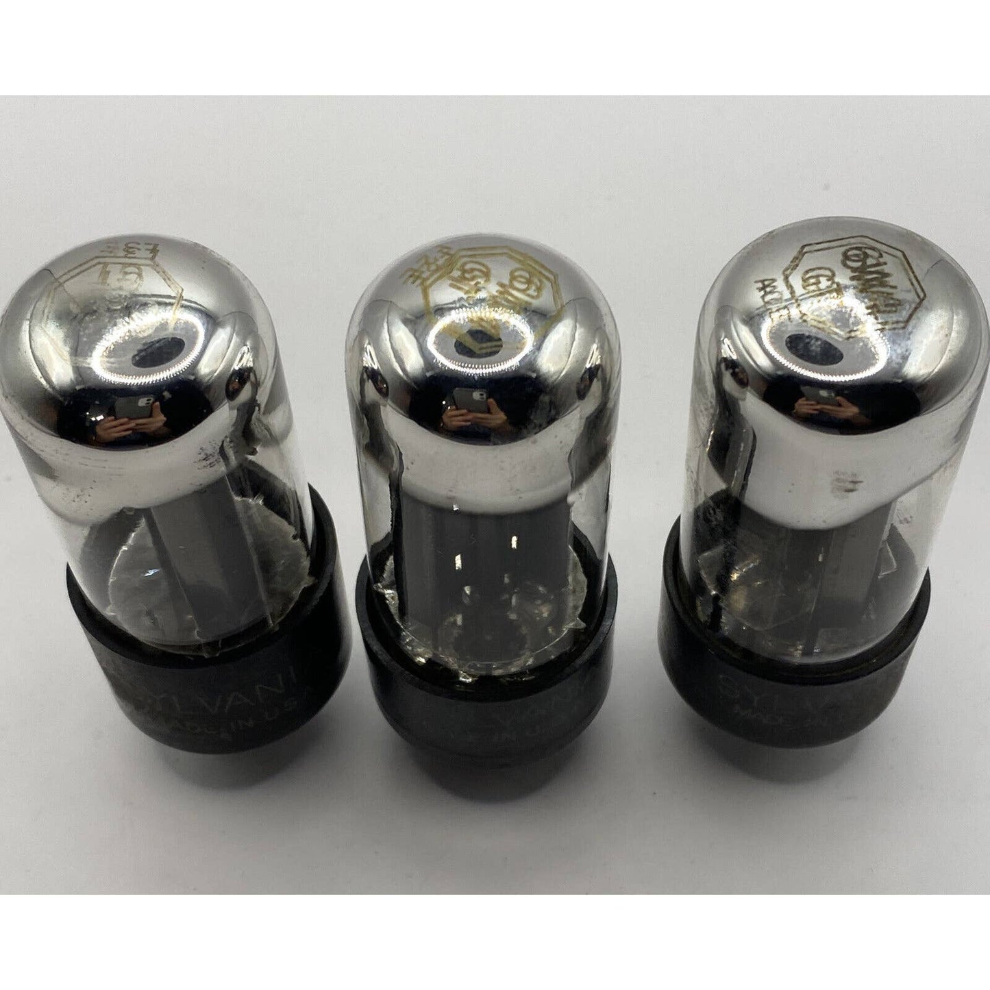 Lot of 3 - Sylvania 6W4GT Vacuum Tubes Amplifier - Ham Radio Valves TESTED
