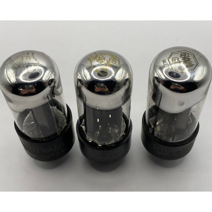 Lot of 3 - Sylvania 6W4GT Vacuum Tubes Amplifier - Ham Radio Valves TESTED
