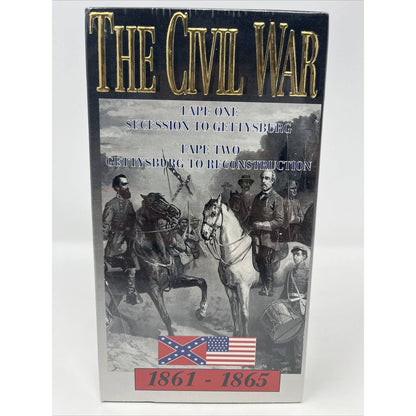 The Civil War VHS, 1991 2 Tape Set From Succession to Reconstruction New Sealed