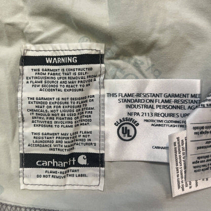 Carhartt FR Shirt Mens XL Gray Force Flame Resistant Rare Custom Work Short