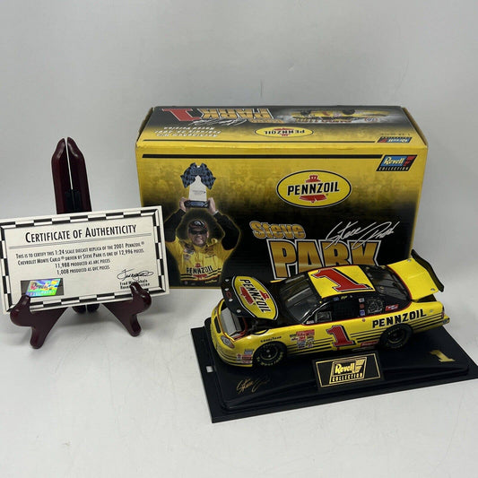 Revell Diecast Steve Park Pennzoil 2001 Monte Carlo In Box With COA 1 of 12.996