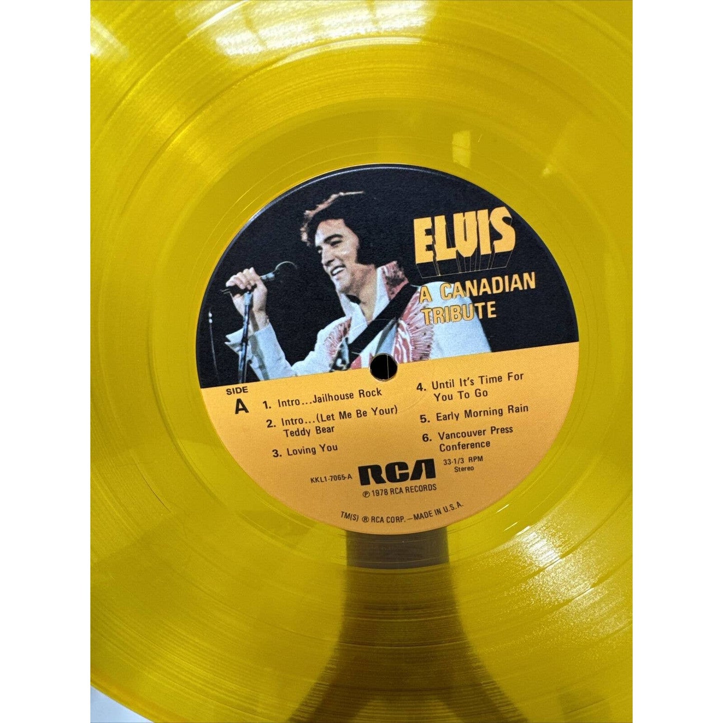 ELVIS "Canadian Tribute" 1978 (RCA/KKL1-7065/YELLOW VINYL/CANADA) RARE NM NICE!