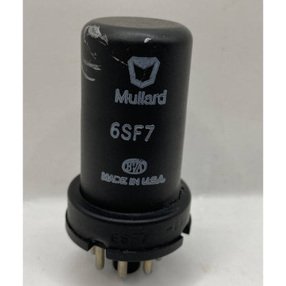 MULLARD 6SF7 VACUUM TUBE Valve Hard Can - Tested With Photos!