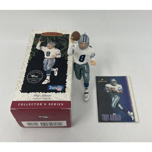 Troy Aikman Dallas Cowboy 1996 Hallmark Football Legends With Card Christmas