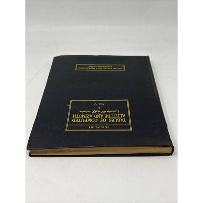 1940 US Navy Tables of Computed Altitude and Azimuth Latitudes 40 To 49 Book