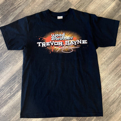 Trevor Bayne Shirt Adult Large Black #21 Wood 21 Brothers Racing Nascar Mens.