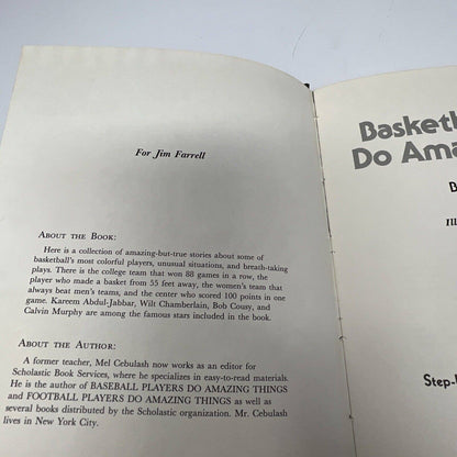 1976 Basketball Players Do Amazing Things Mel Cebulash Kareem Abdul-Jabbar Book